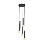 Eglo Luce Pendente Corteva Acciaio Nero | IP20 - Adatto per 5x E27 