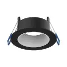 Noxion Faretti LED Ares Profondo ring Nero - con Inner Il Anello Bianca | Ritaglio 68mm - incl. GU10 Fitting
