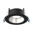 Noxion Faretti LED Ares Profondo ring Nero - con Inner Il Anello Argento | Ritaglio 68mm - incl. GU10 Fitting