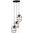 Brilliant Gwen Luce Pendente Metallo Legna Nero | 420mm - Adatto per 3x E27