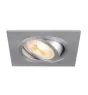 SLV New Tria 75 Faretti Aluminium Grigio Piazza | Ritaglio 75mm - Adatto per 1x GU10 