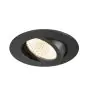 SLV New Tria Universale 68 Faretti Aluminium Nero Il Giro 8.6W 600lm 60D - 925-930-940 CCT | Ritaglio 68mm -  Miglior Resa Cromatica - Dimmerabile 