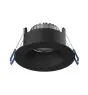 Noxion Faretti LED Ares Profondo ring Nero 6W 540lm 927-940 3CCT - con Inner Il Anello Nero | Ritaglio 68mm